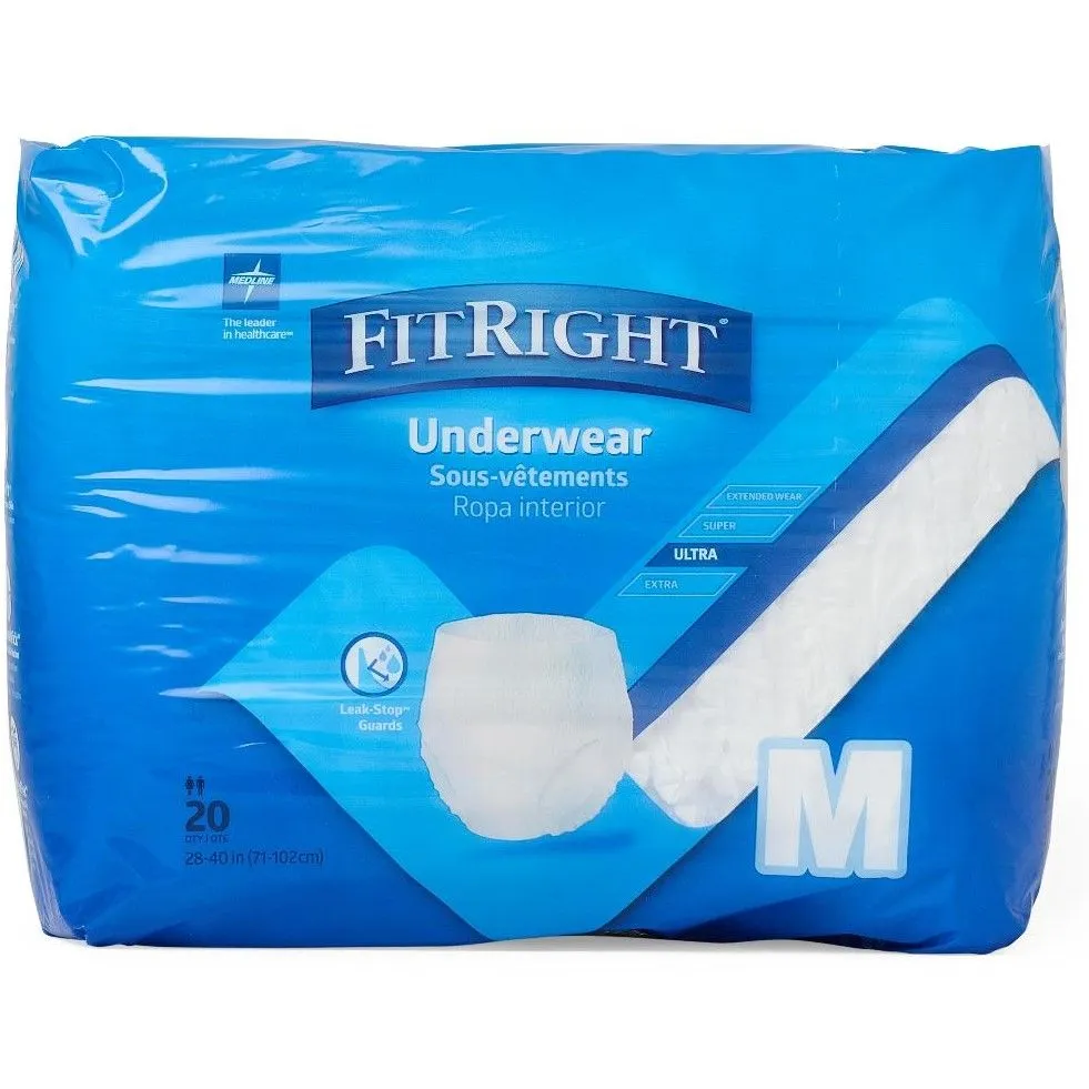 Medline FitRight Ultra Disposable Underwear