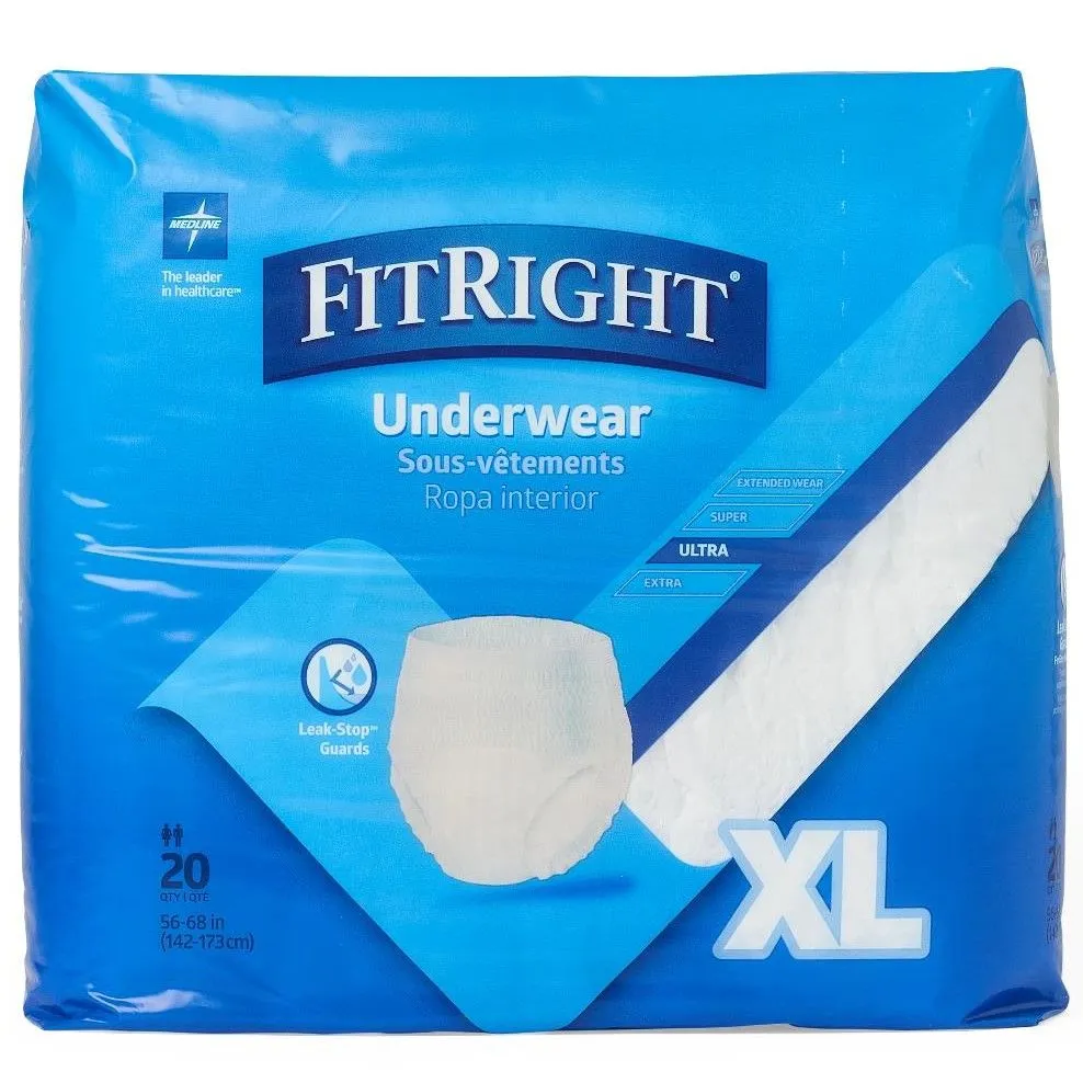 Medline FitRight Ultra Disposable Underwear