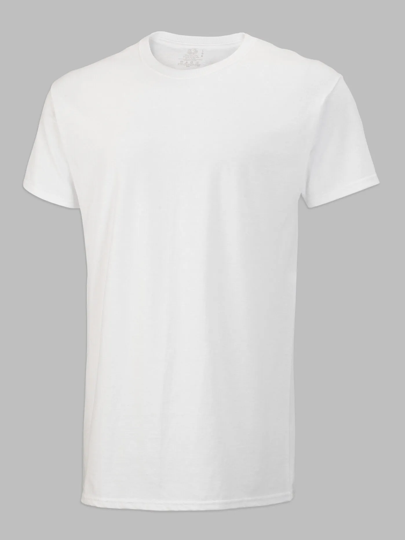 Men's Short Sleeve Crew T-Shirts, White 6 Pack