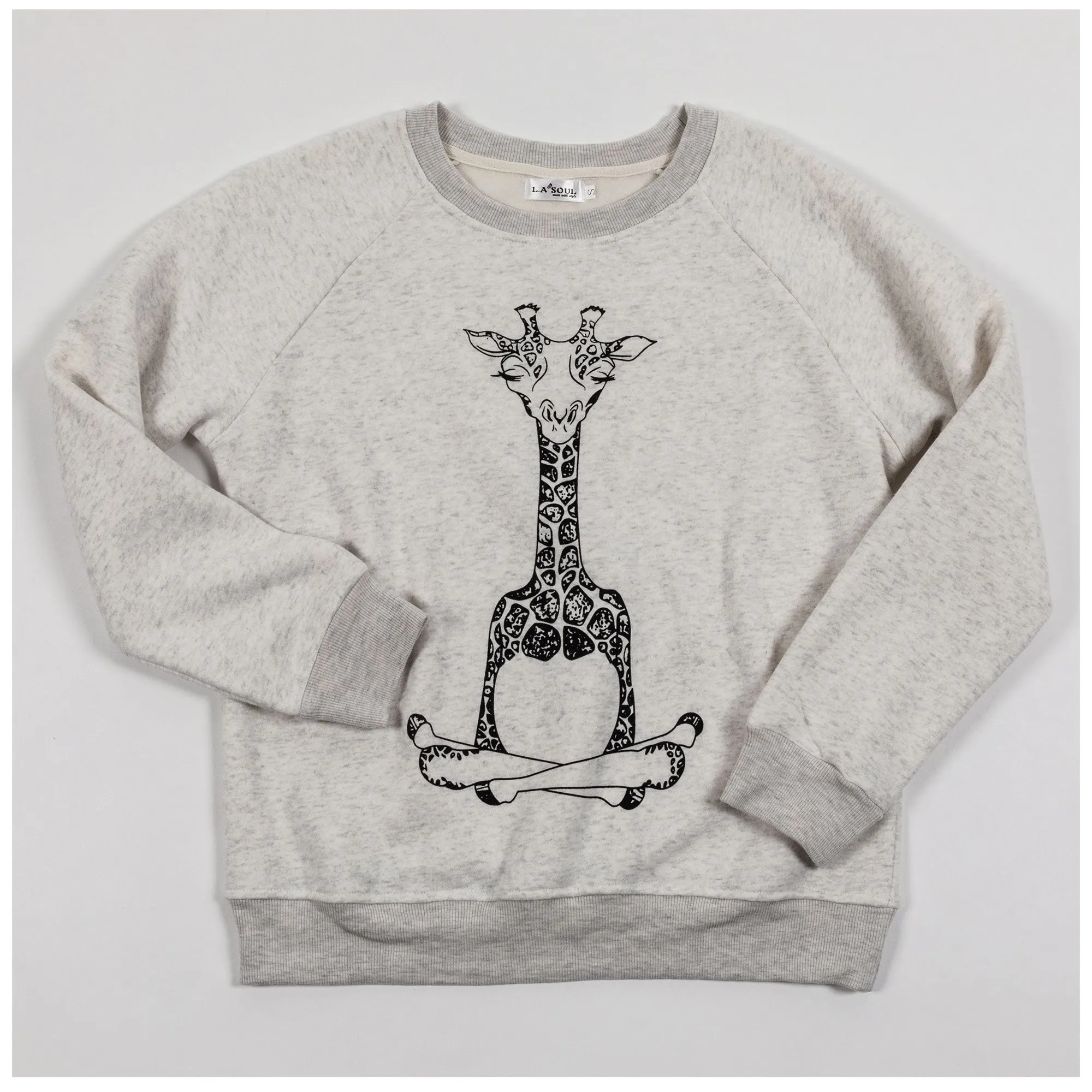 Om Giraffe Crew Neck Sweatshirt