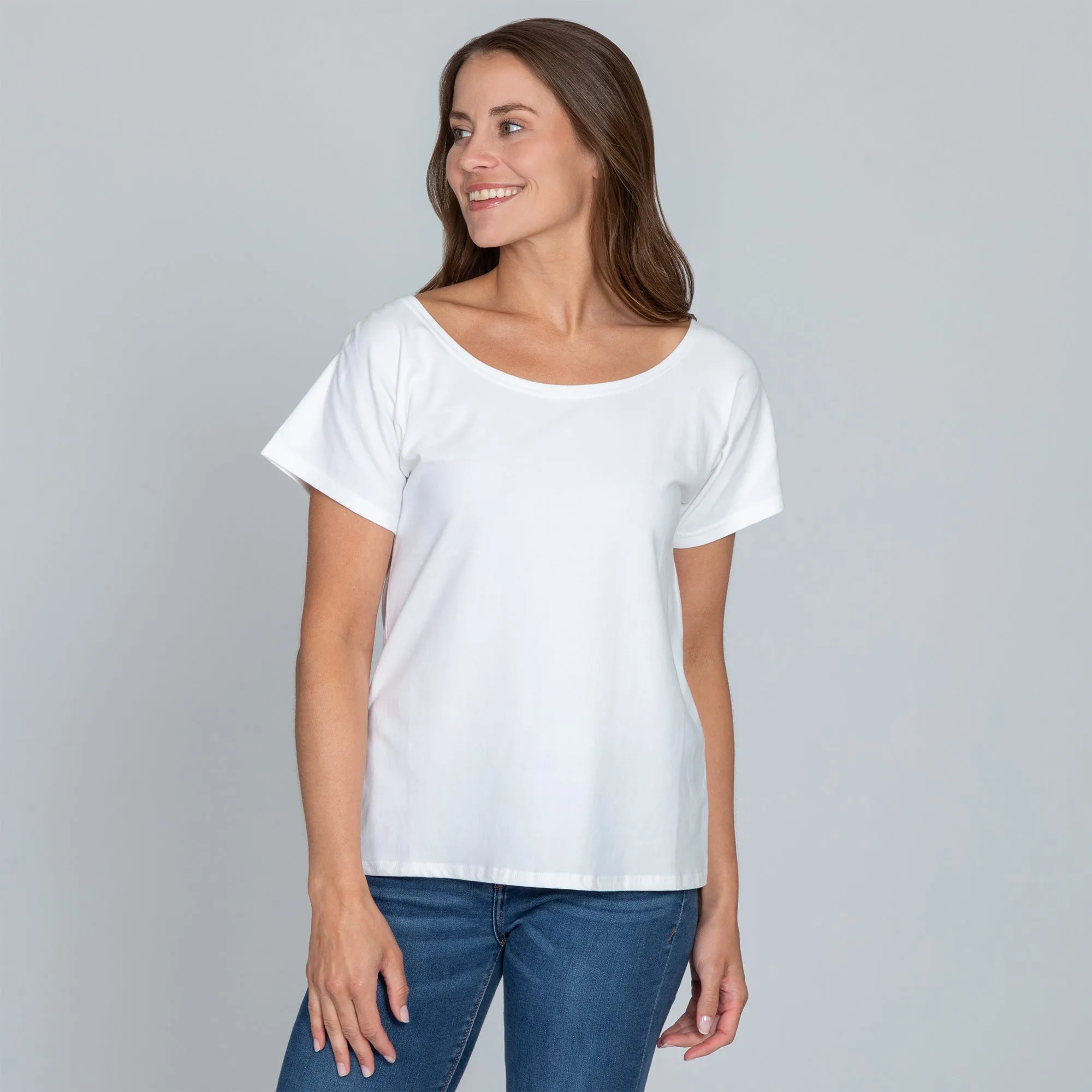 Organic Shirred Sleeve Tee