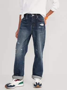 Original Loose Non-Stretch Ripped Jeans for Boys