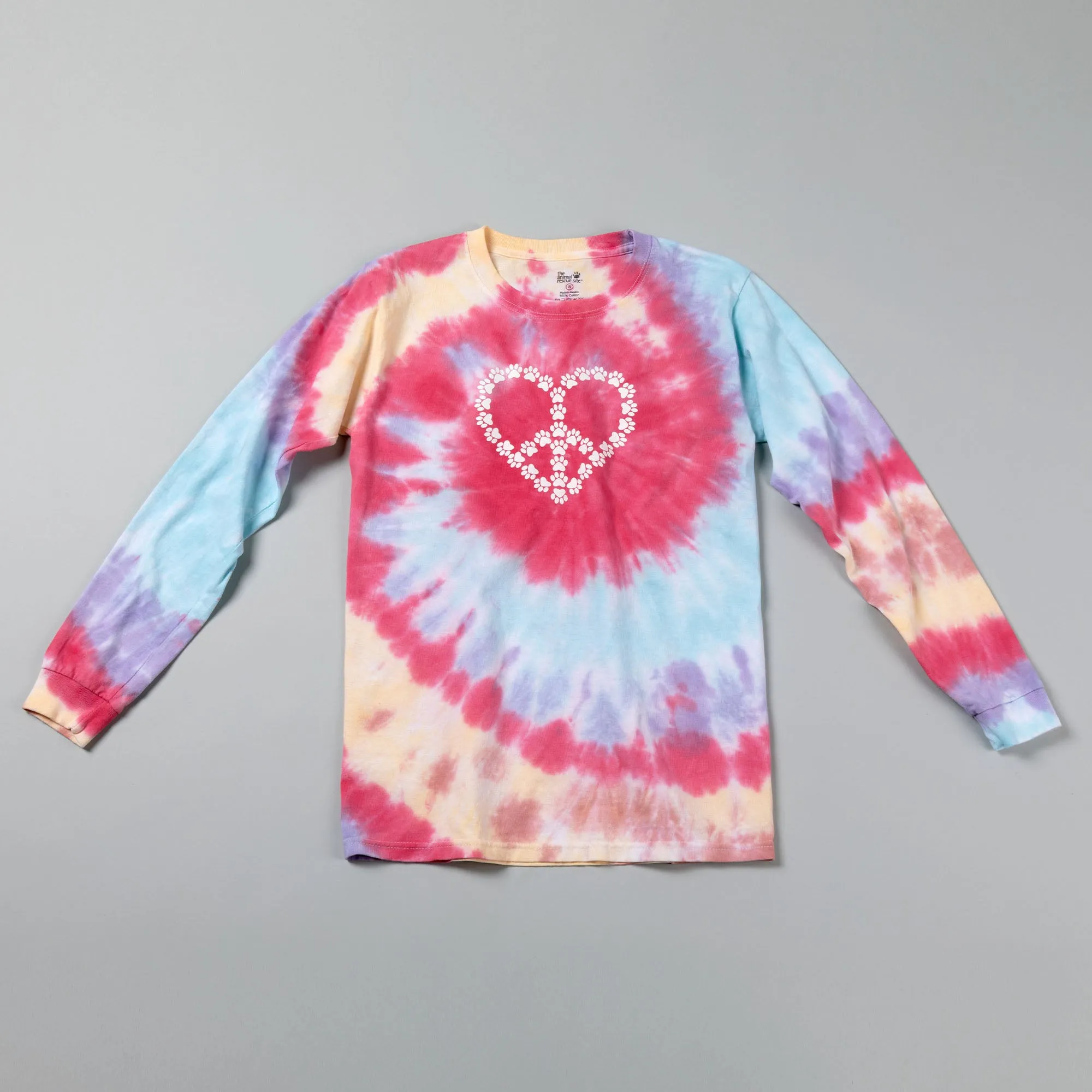 Paw Peace Tie-Dye Long Sleeve Tee