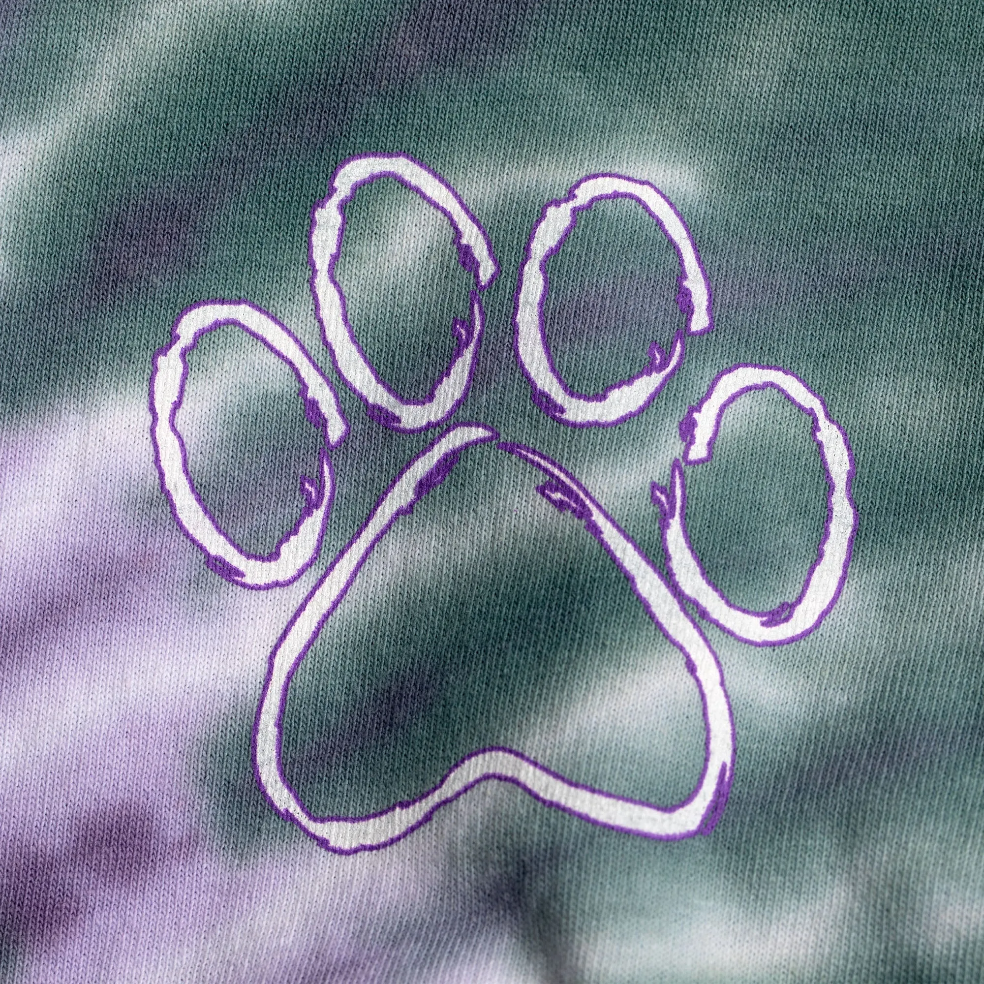 Paw Print Tie-Dye Long Sleeve Tee