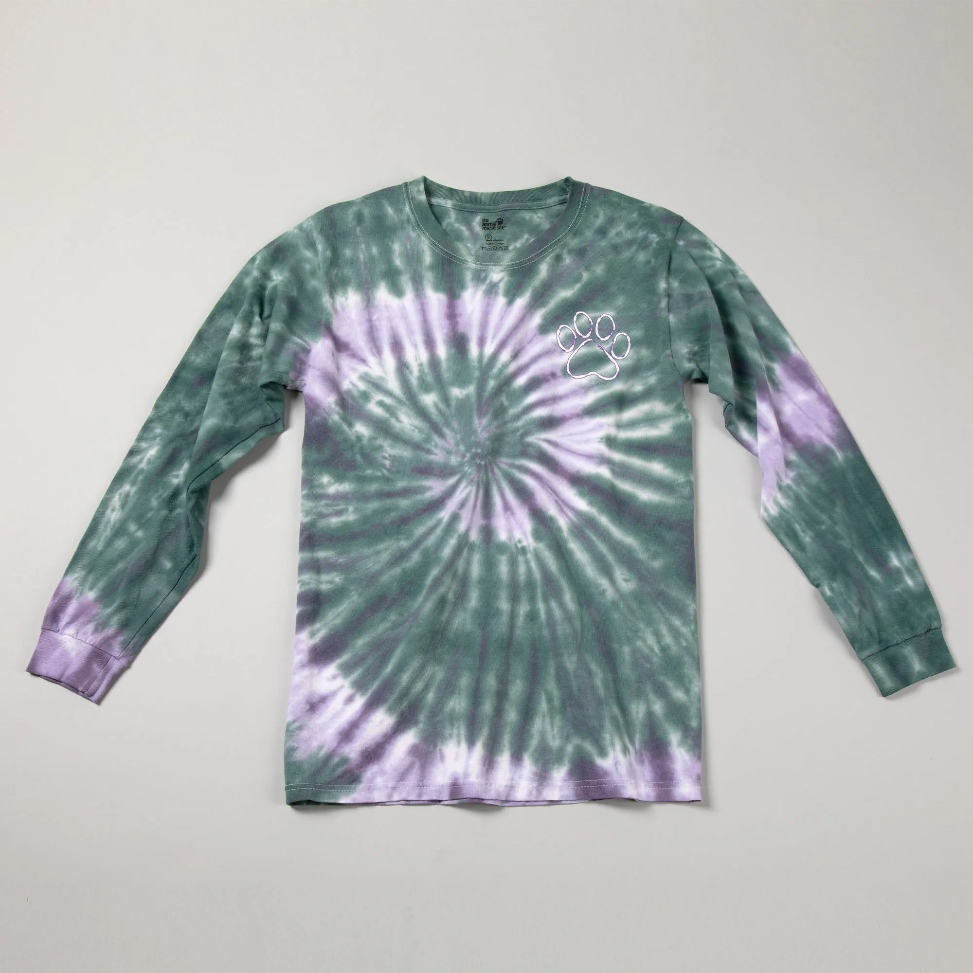 Paw Print Tie-Dye Long Sleeve Tee