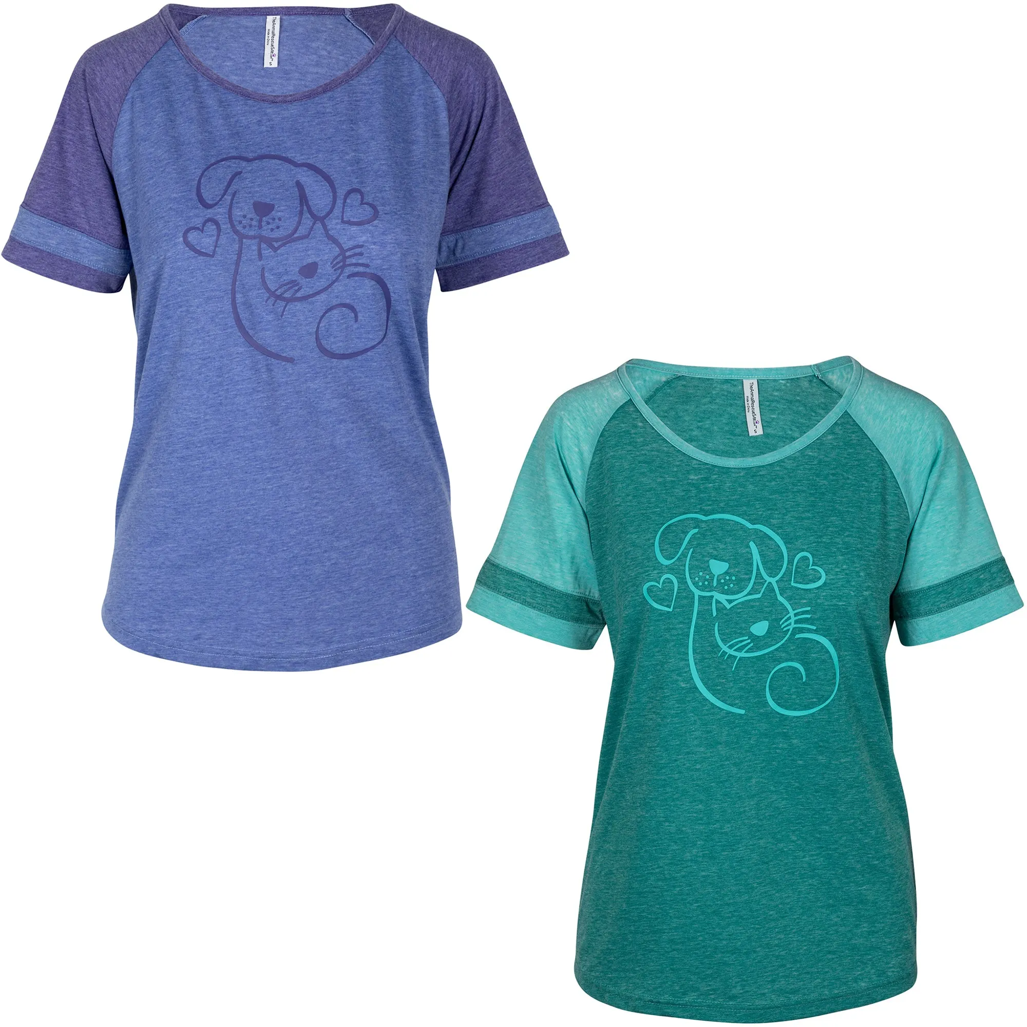 Pets & Paws Love Burnout Football Tee