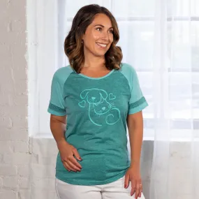 Pets & Paws Love Burnout Football Tee