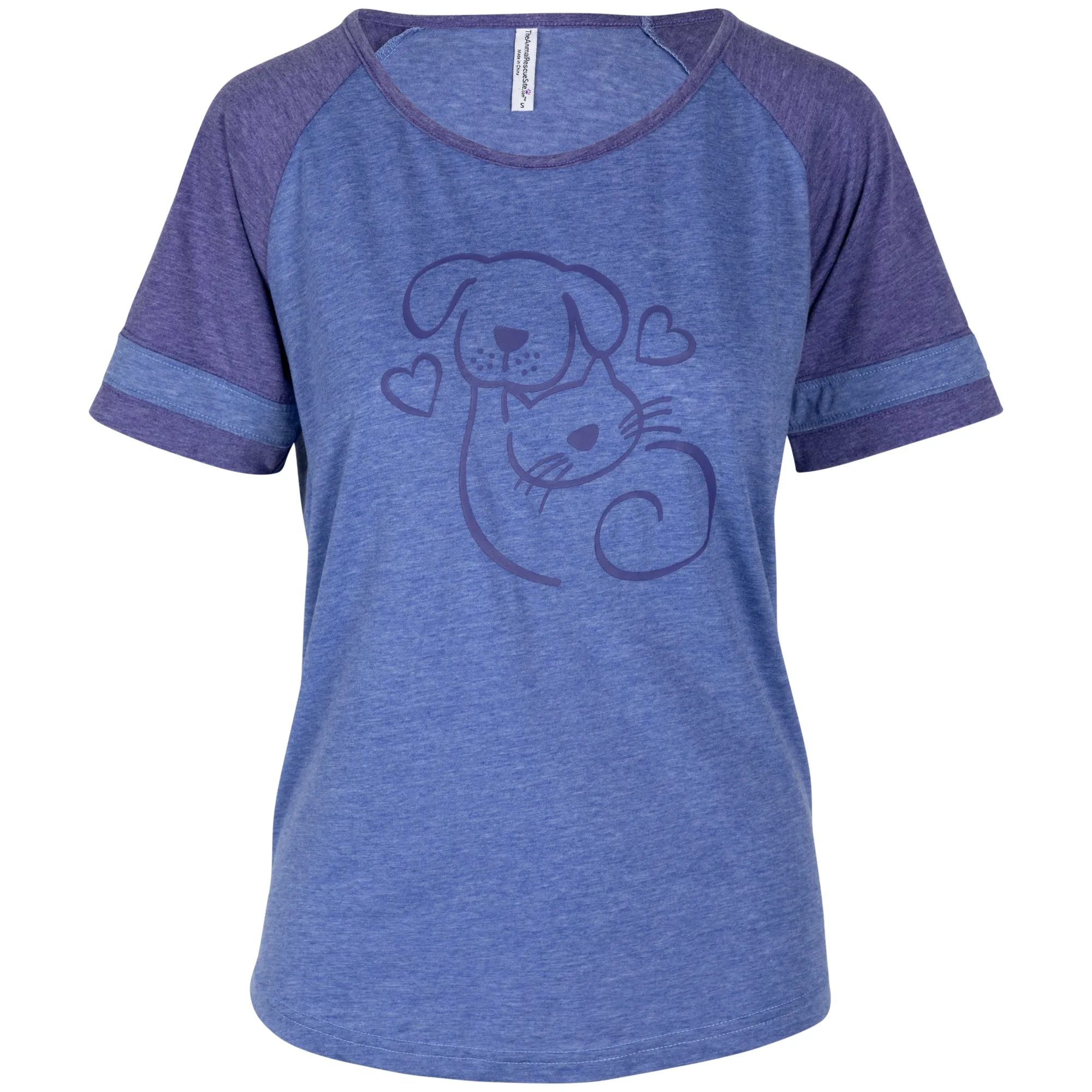 Pets & Paws Love Burnout Football Tee