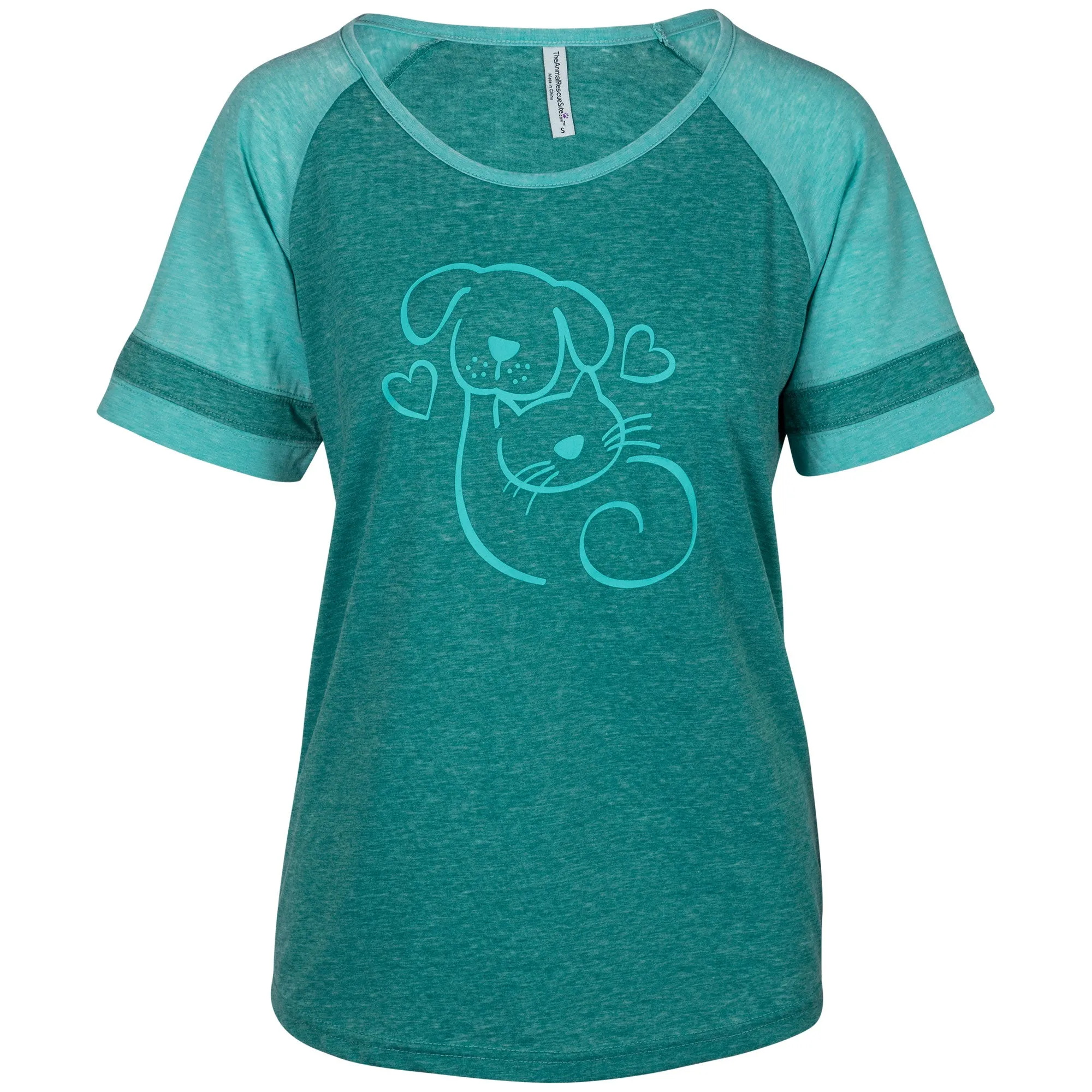 Pets & Paws Love Burnout Football Tee