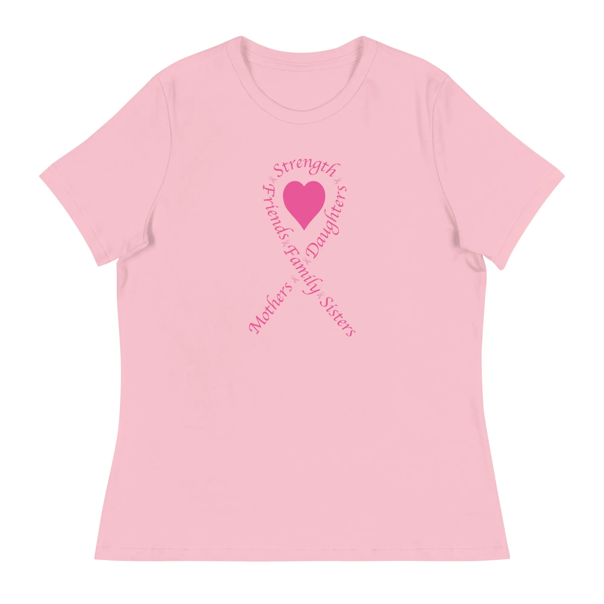 Pink Heart Ribbon Women's Relaxed T-Shirt