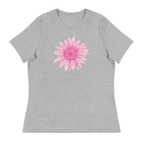 Pink Ribbon Sunflower Women's Relaxed T-Shirt