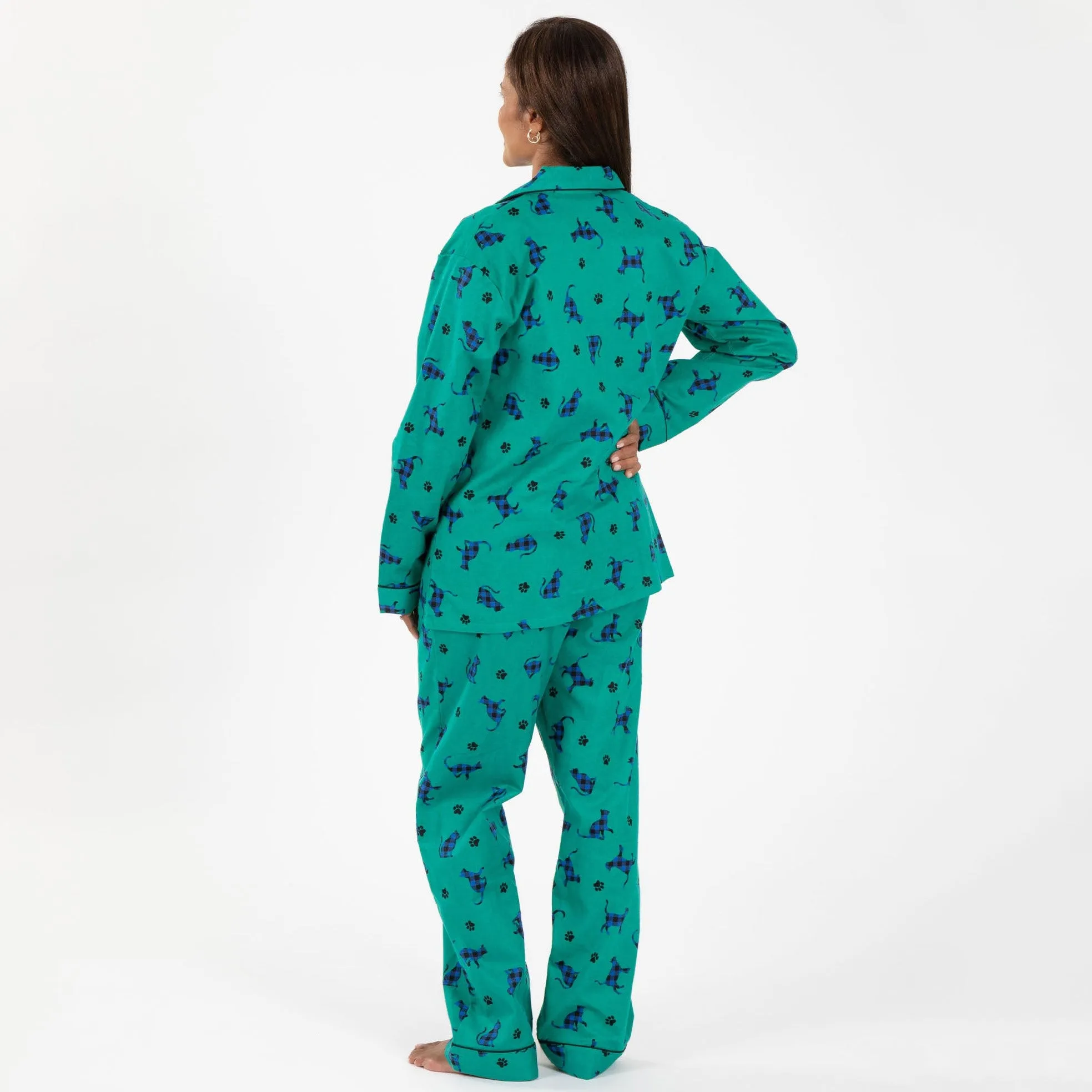 Plaid Pets Flannel Pajama Set