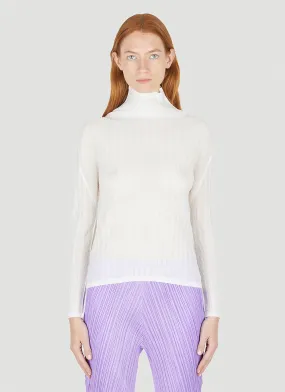 Pleats Please Issey Miyake Mock Neck Top