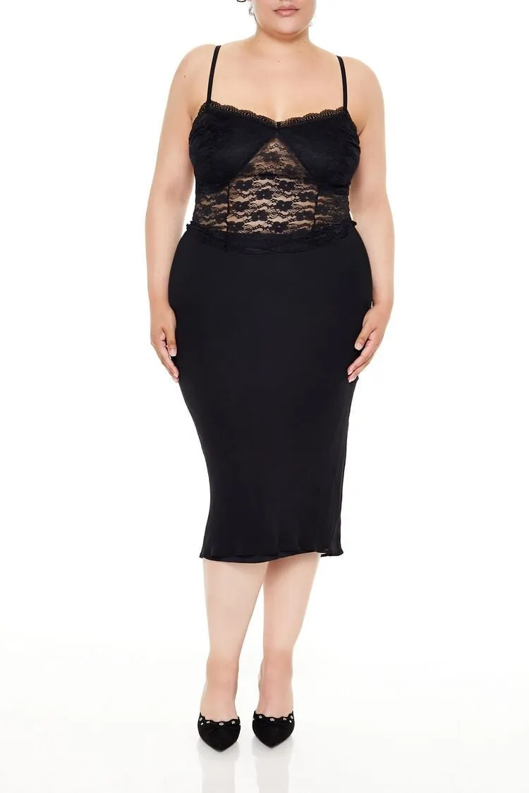 Plus Size Chiffon A-Line Maxi Skirt