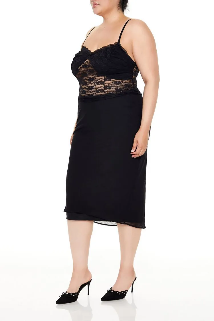 Plus Size Chiffon A-Line Maxi Skirt