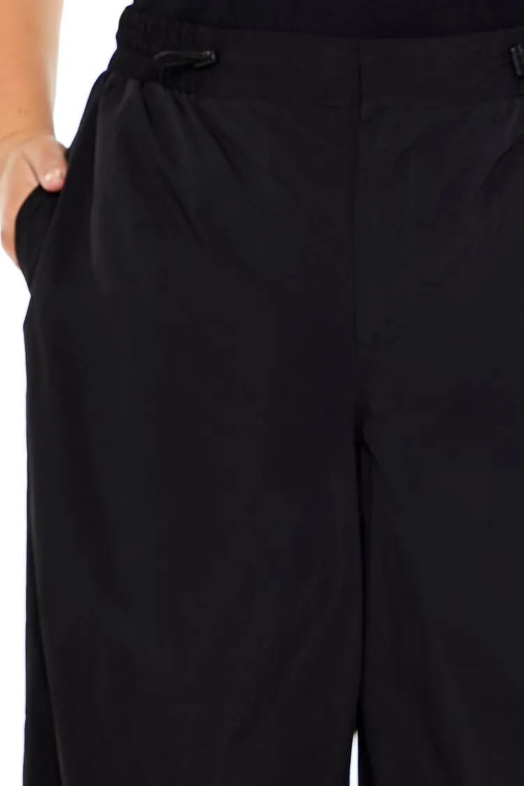 Plus Size Drawstring Wide-Leg Pants