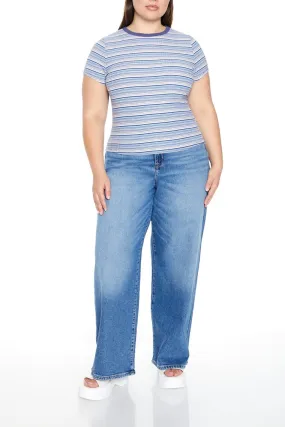 Plus Size High-Rise Wide-Leg Jeans