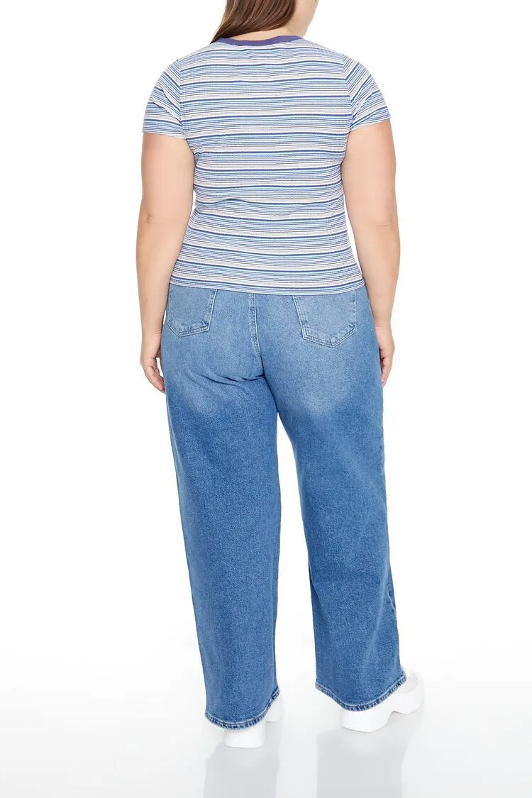 Plus Size High-Rise Wide-Leg Jeans