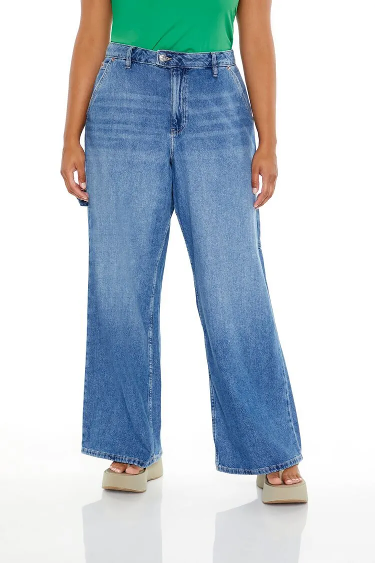 Plus Size High-Rise Wide-Leg Jeans