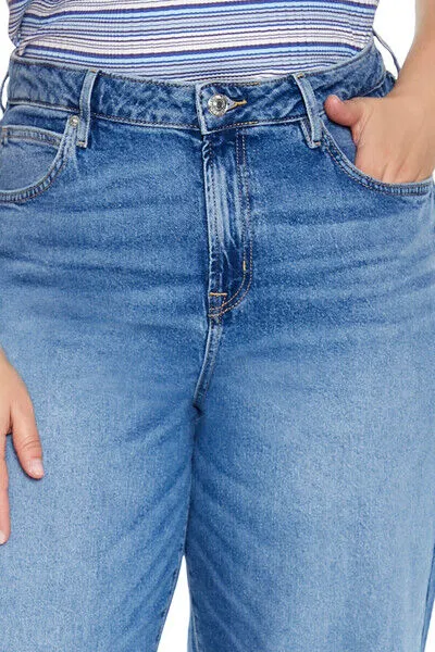 Plus Size High-Rise Wide-Leg Jeans