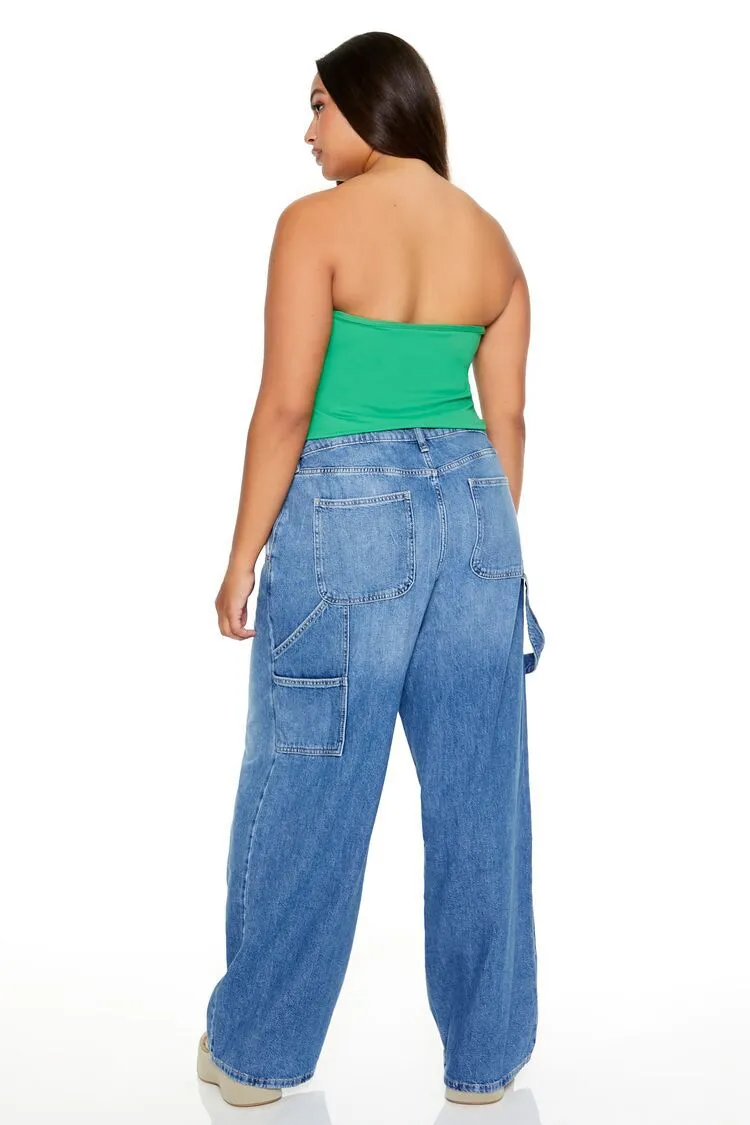 Plus Size High-Rise Wide-Leg Jeans