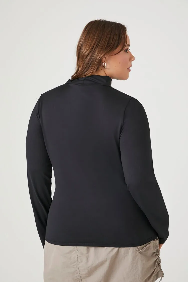 Plus Size Mock Neck Top