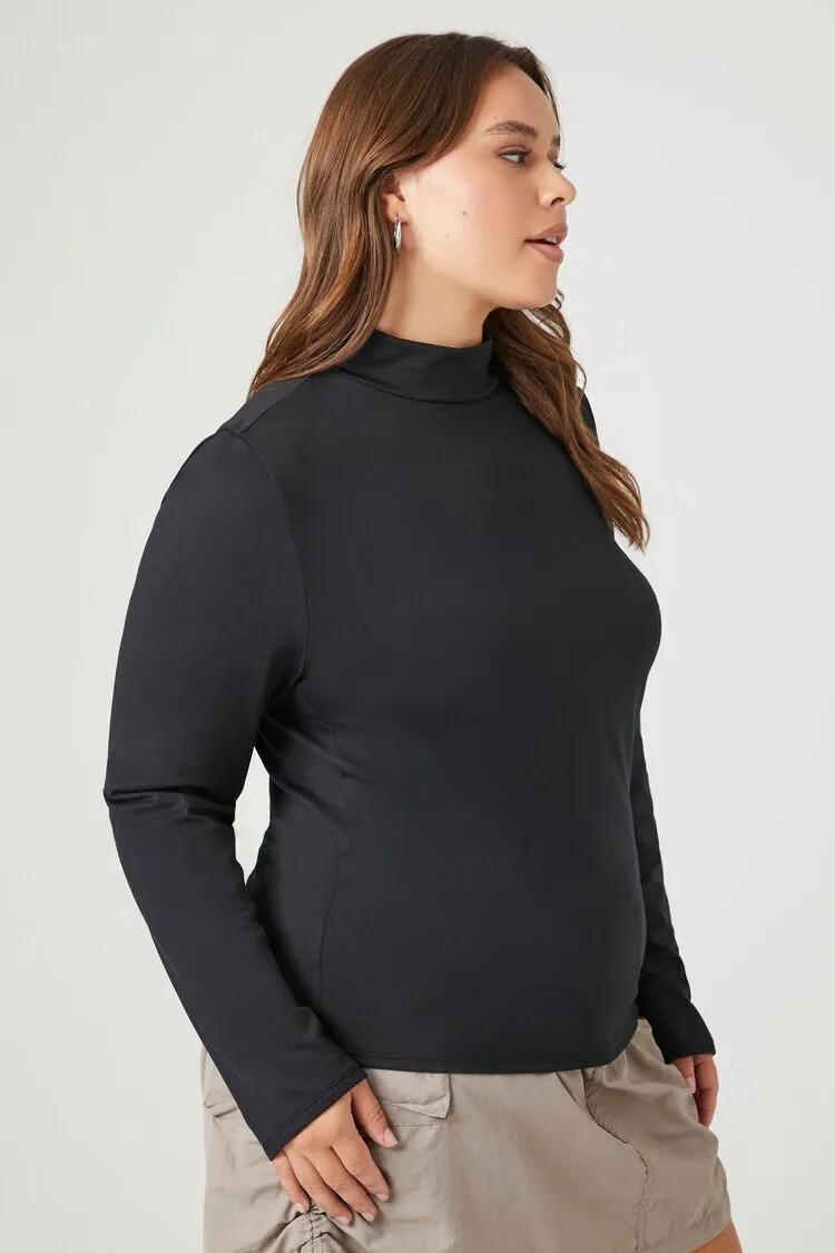 Plus Size Mock Neck Top