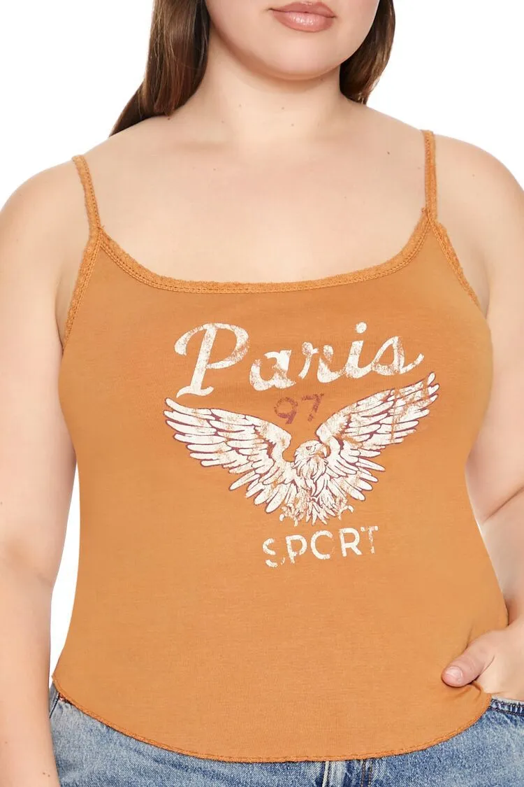 Plus Size Paris Sport Graphic Cami