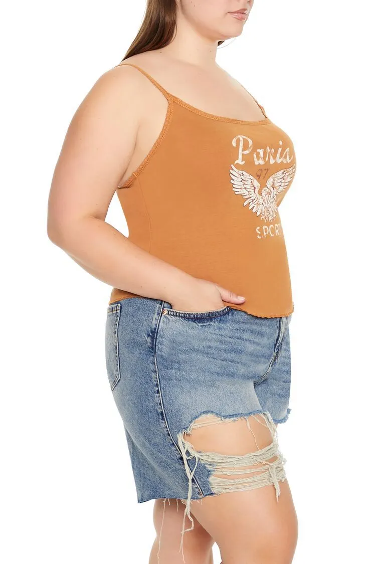 Plus Size Paris Sport Graphic Cami