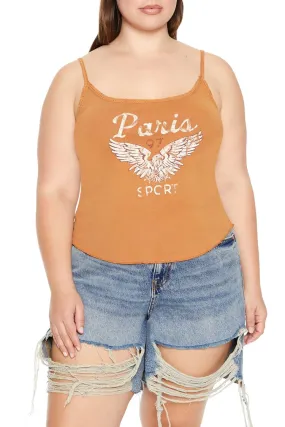 Plus Size Paris Sport Graphic Cami