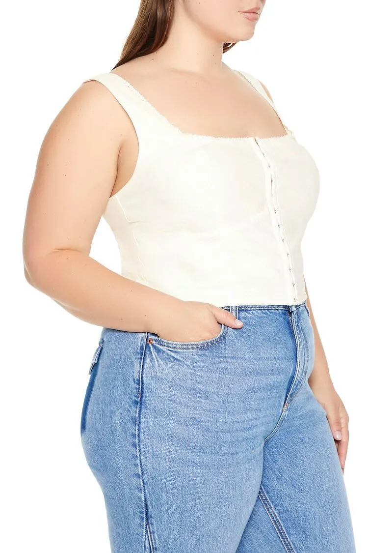 Plus Size Square-Neck Crop Top