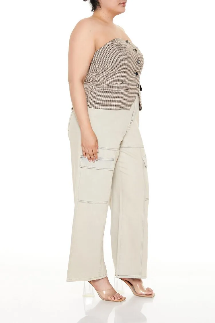 Plus Size Wide-Leg Cargo Jeans