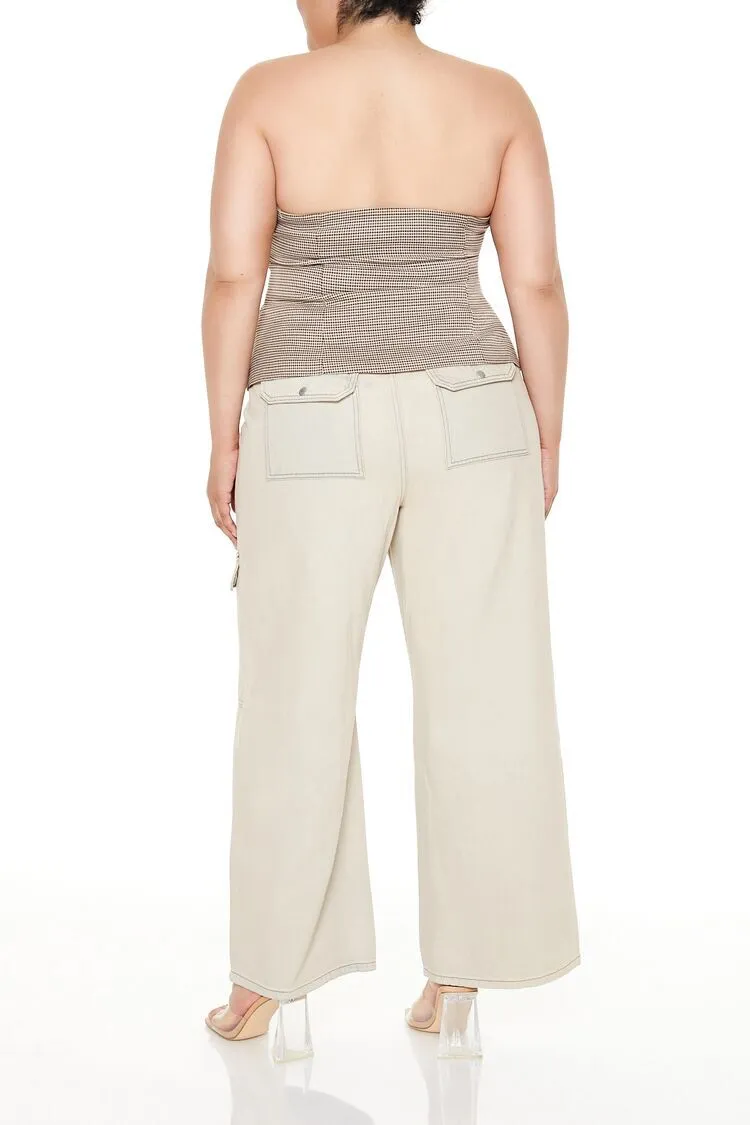 Plus Size Wide-Leg Cargo Jeans