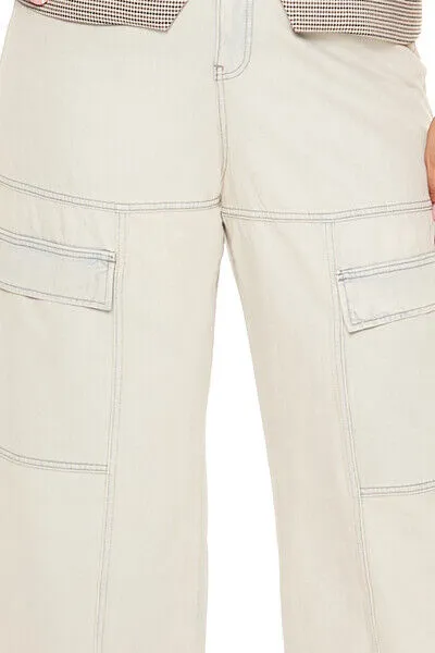 Plus Size Wide-Leg Cargo Jeans