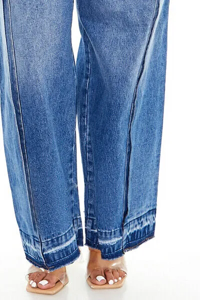 Plus Size Wide-Leg Cargo Jeans