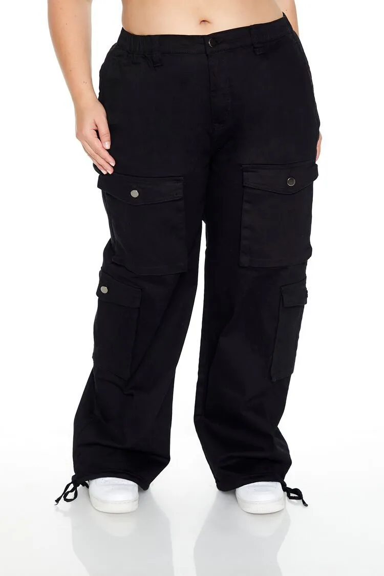 Plus Size Wide-Leg Cargo Pants