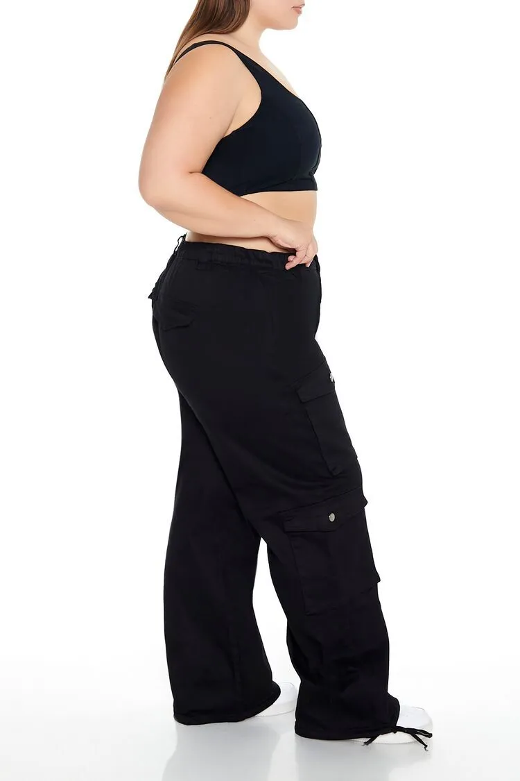 Plus Size Wide-Leg Cargo Pants