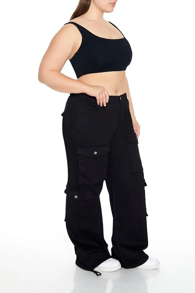 Plus Size Wide-Leg Cargo Pants