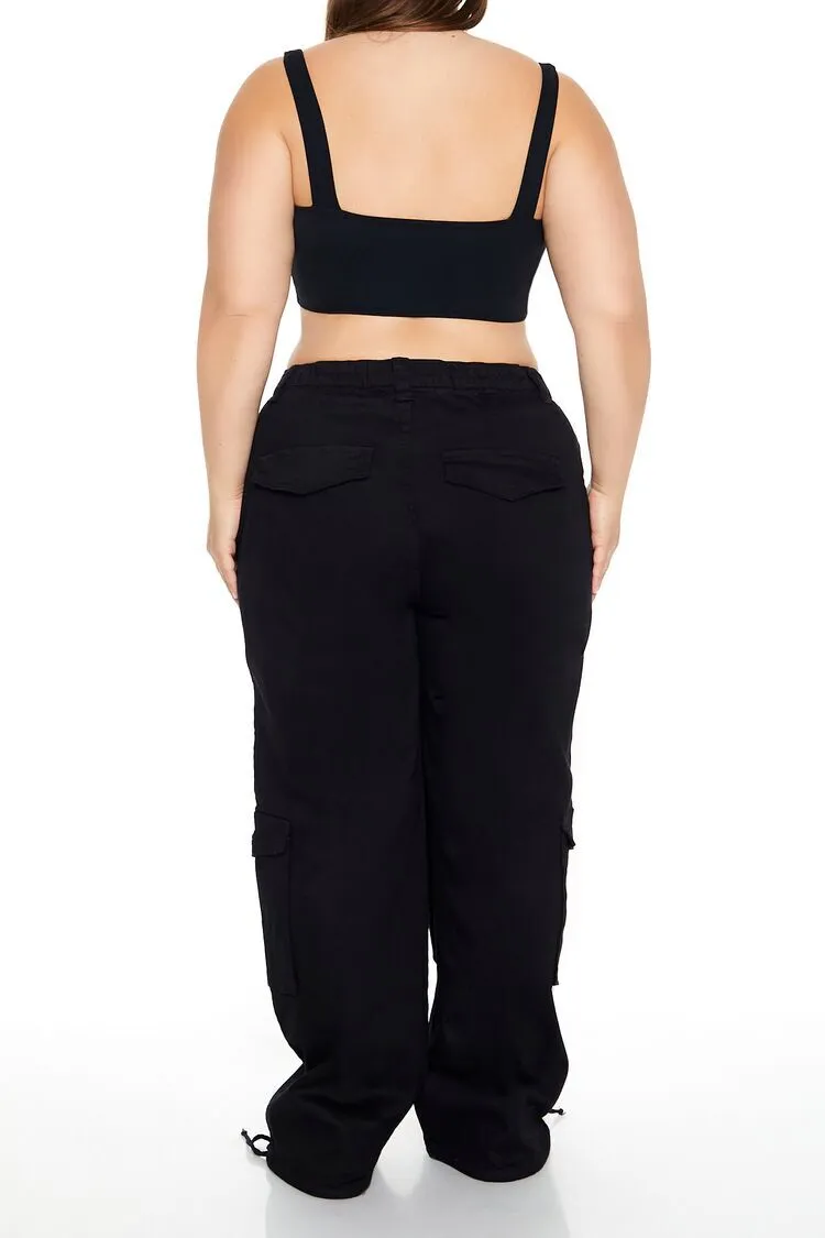 Plus Size Wide-Leg Cargo Pants