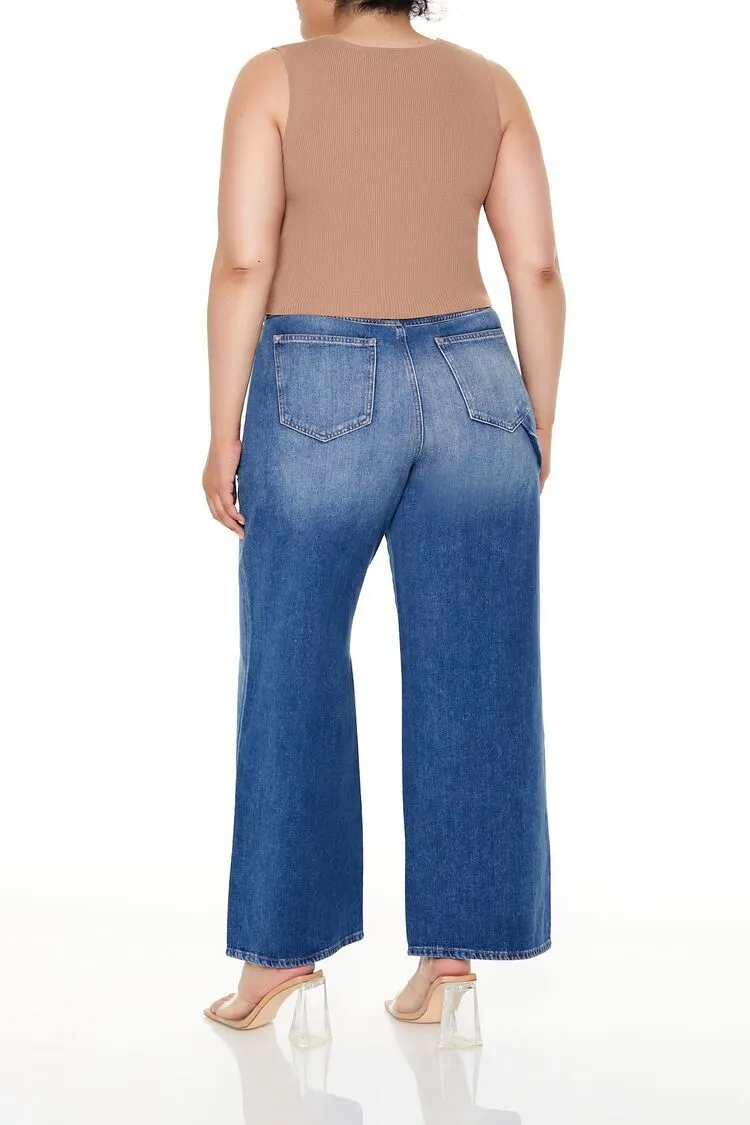 Plus Size Wide-Leg Jeans