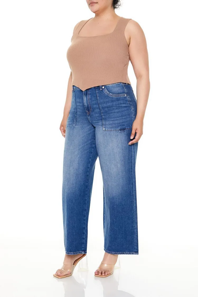 Plus Size Wide-Leg Jeans