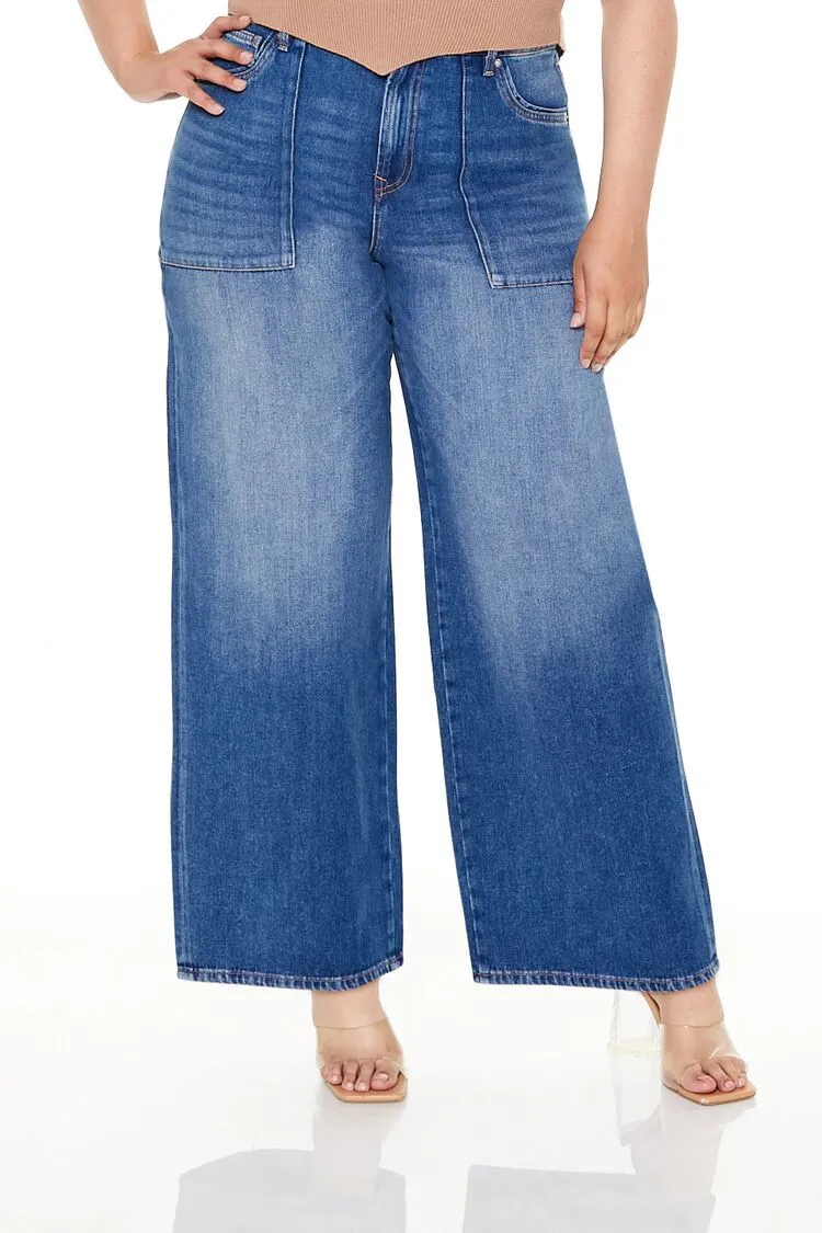 Plus Size Wide-Leg Jeans
