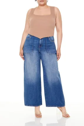 Plus Size Wide-Leg Jeans