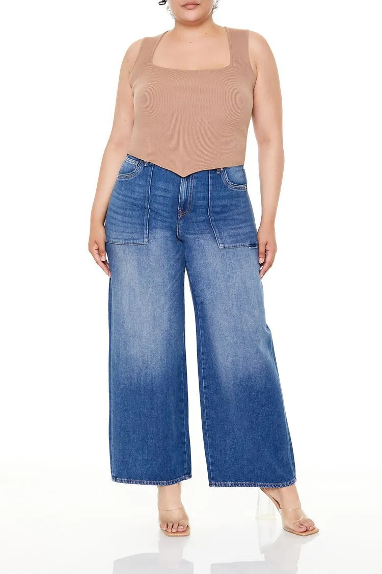 Plus Size Wide-Leg Jeans