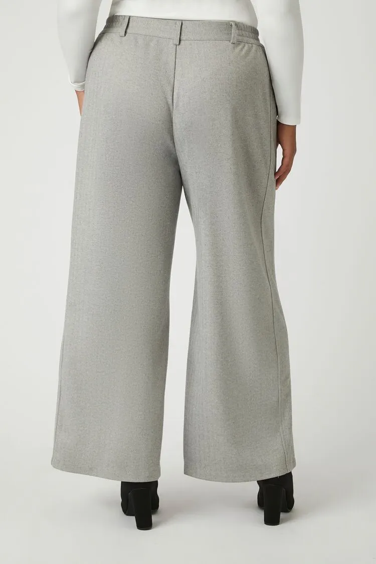 Plus Size Wide-Leg Trouser Pants