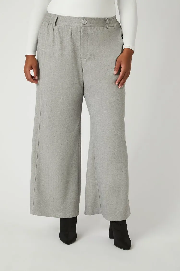 Plus Size Wide-Leg Trouser Pants