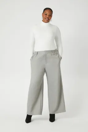 Plus Size Wide-Leg Trouser Pants