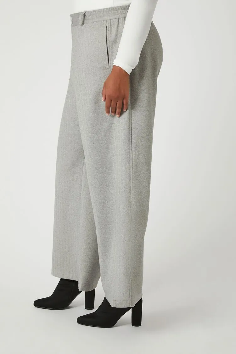 Plus Size Wide-Leg Trouser Pants