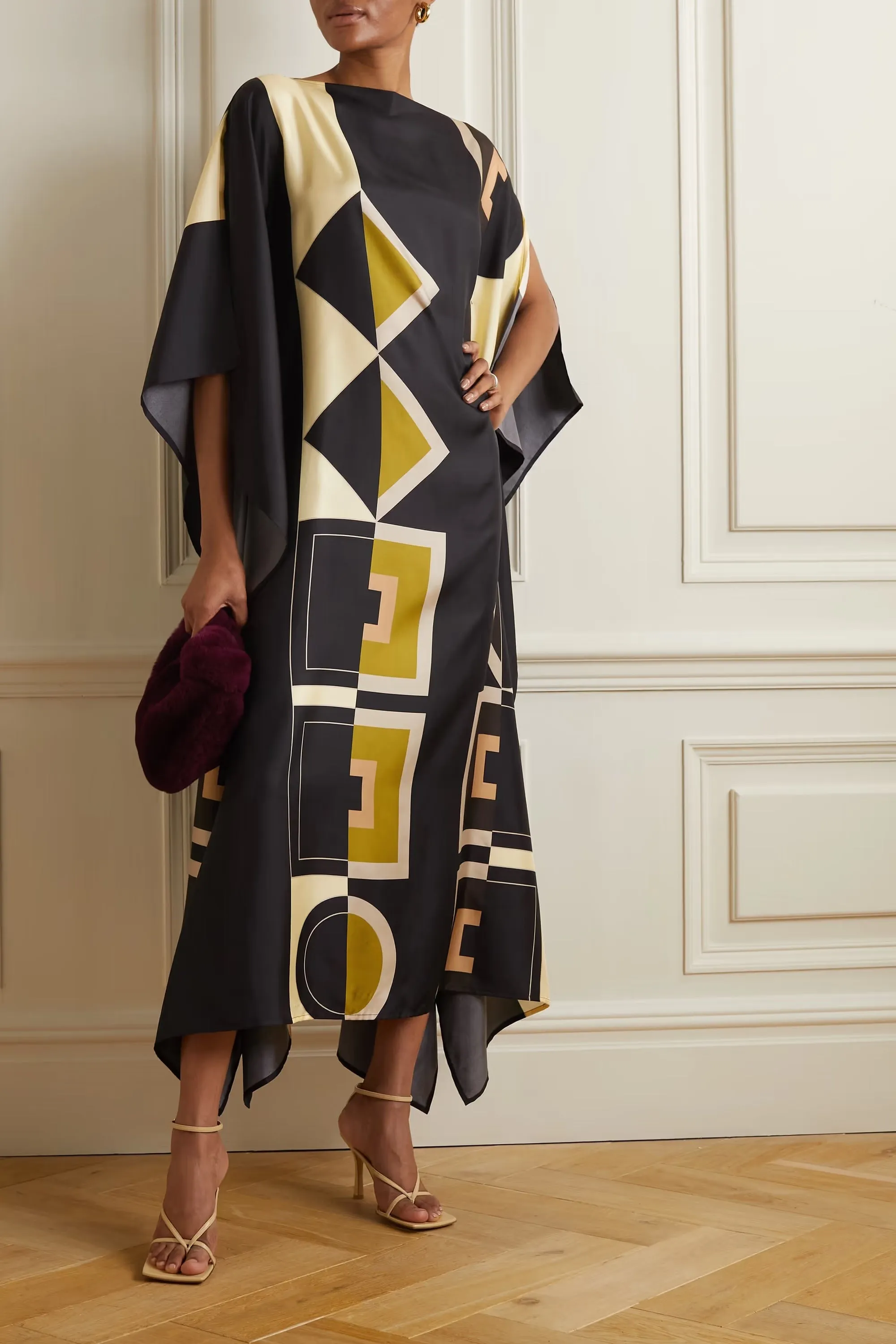 Premium Satin Silk Kaftan, Beach Wear, Caftan For Women's
