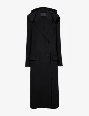Proenza Schouler Reed Coat in Brushed Melange Wool - Charcoal Melange
